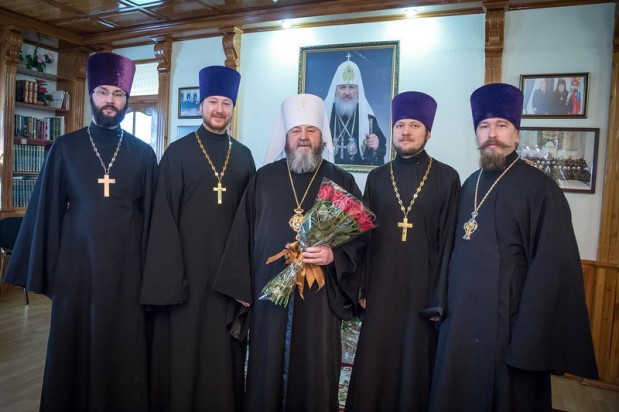 Духовенство епархии поздравило владыку с днем тезоименитства